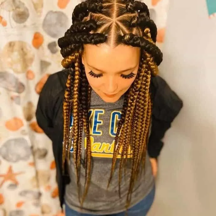 triangle braids with part
