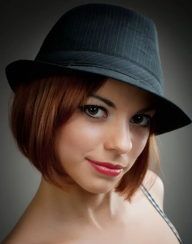 trilby hat for short hair