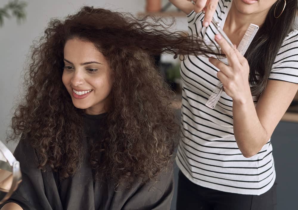 trim your curls occasionally to prevent the formation of straight hair