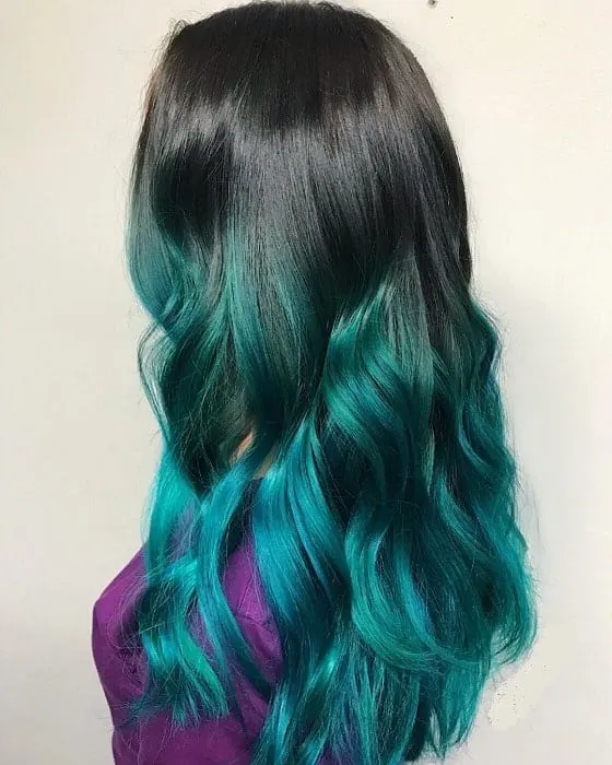 How to Dip Dye Turquoise Ombre