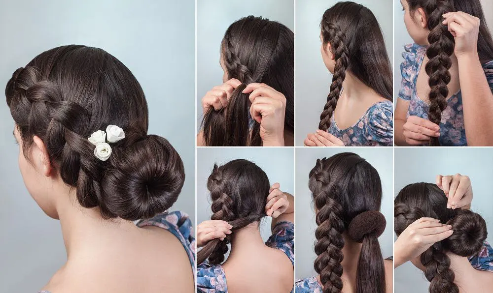 tutorial for side braided bun