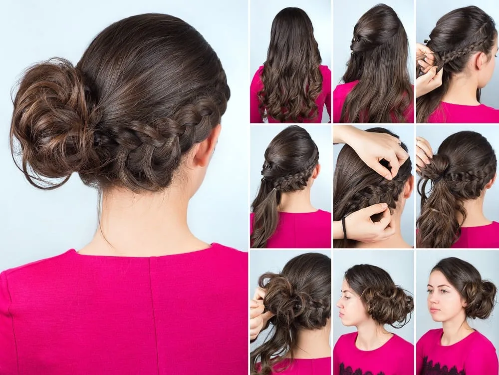 tutorial for side braided updo
