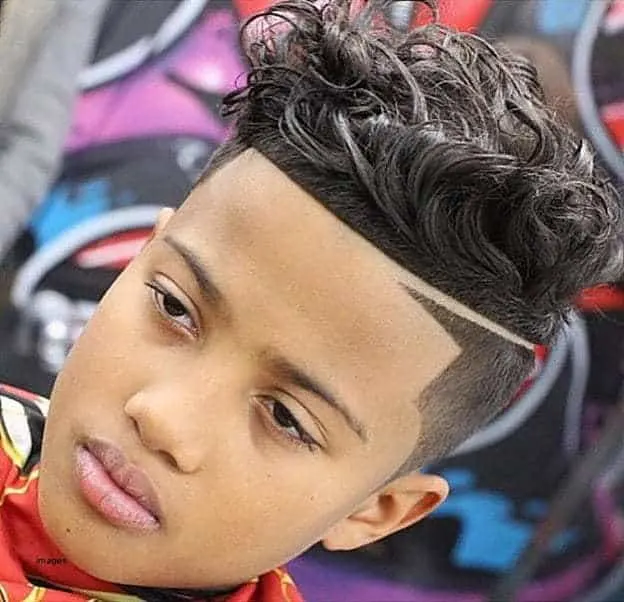 tween boys curly high top fade