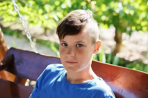 Tween Boys Undercut with Side Swept Fringe