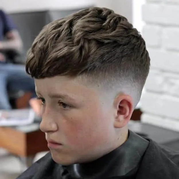 tween boy's choppy haircut