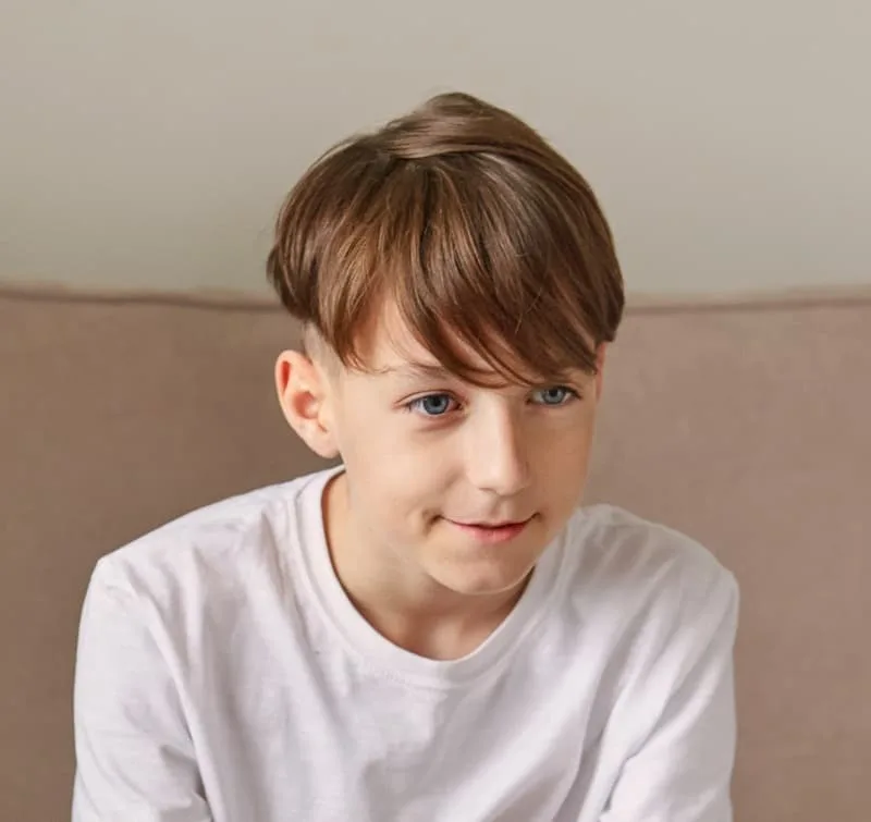 tween boy's 2 block haircut