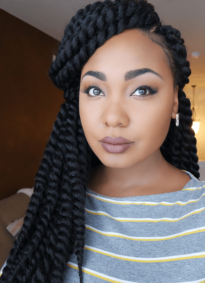 twist braids black hair