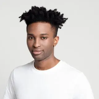 twist hairstyle for black men with round face