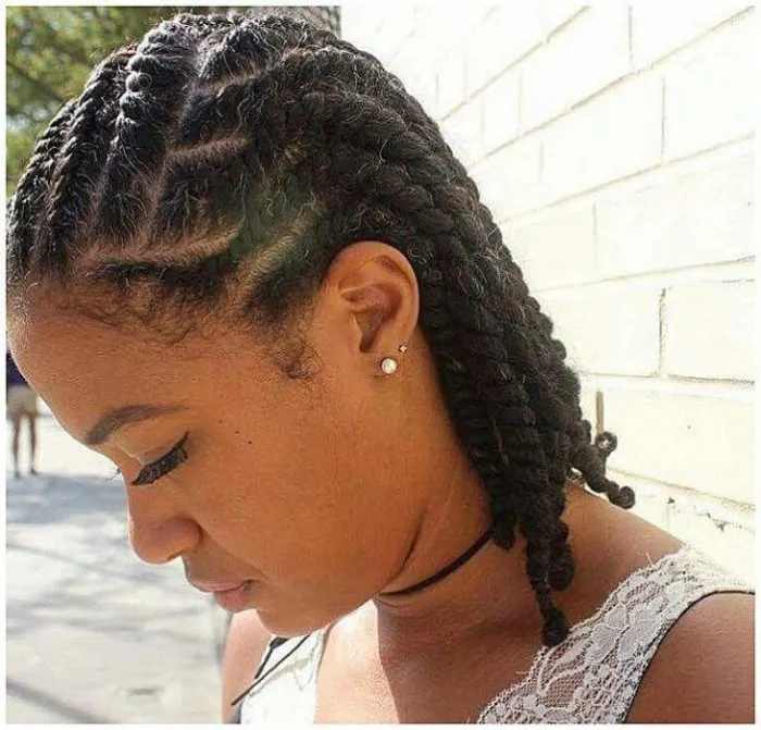 flat twists with weave