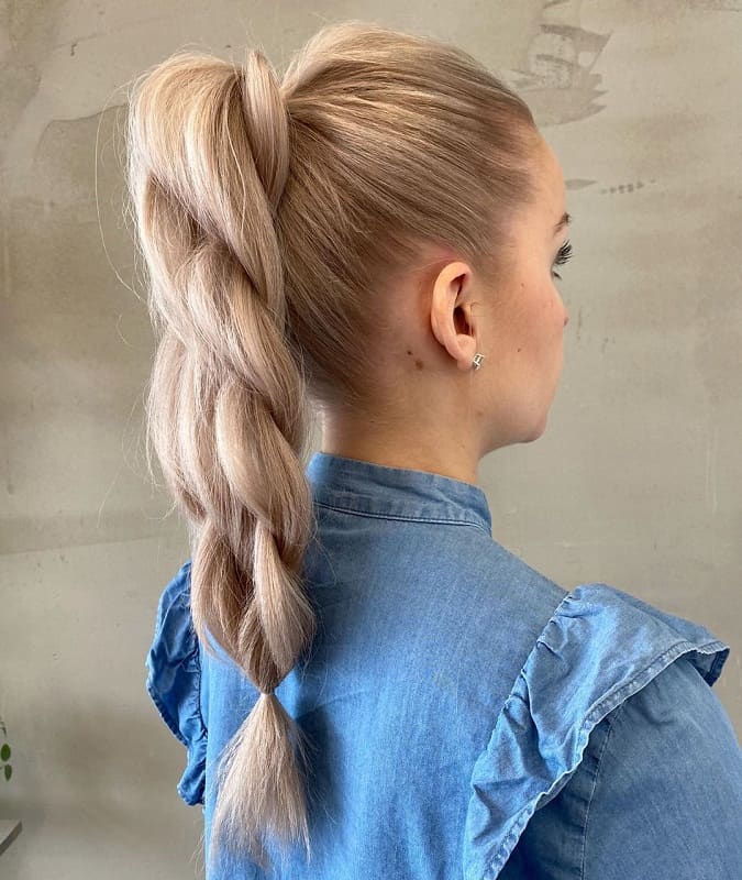 twisted high ponytail
