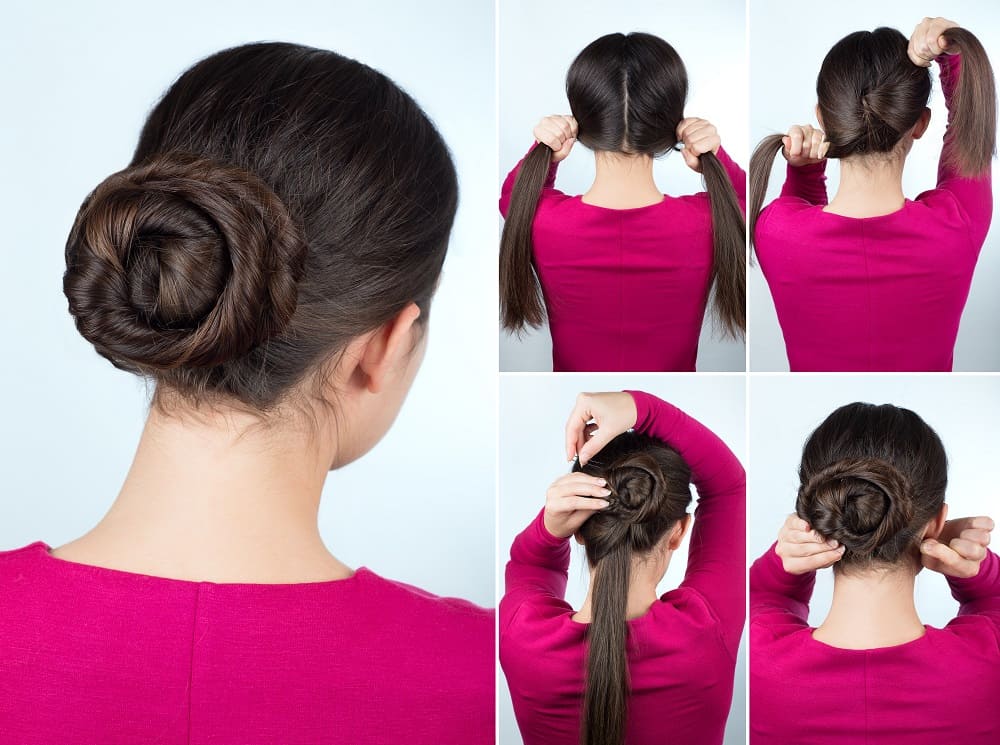 twisted low bun tutorial