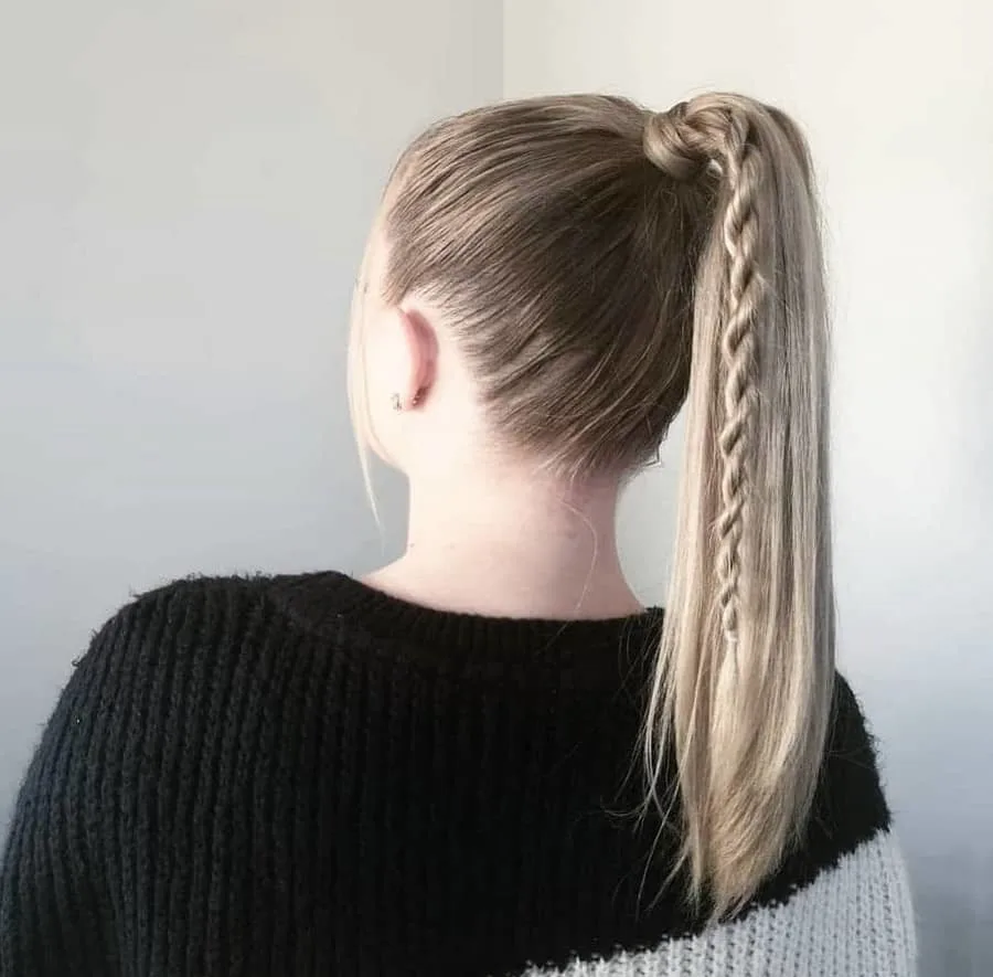 high twisted ponytail 
