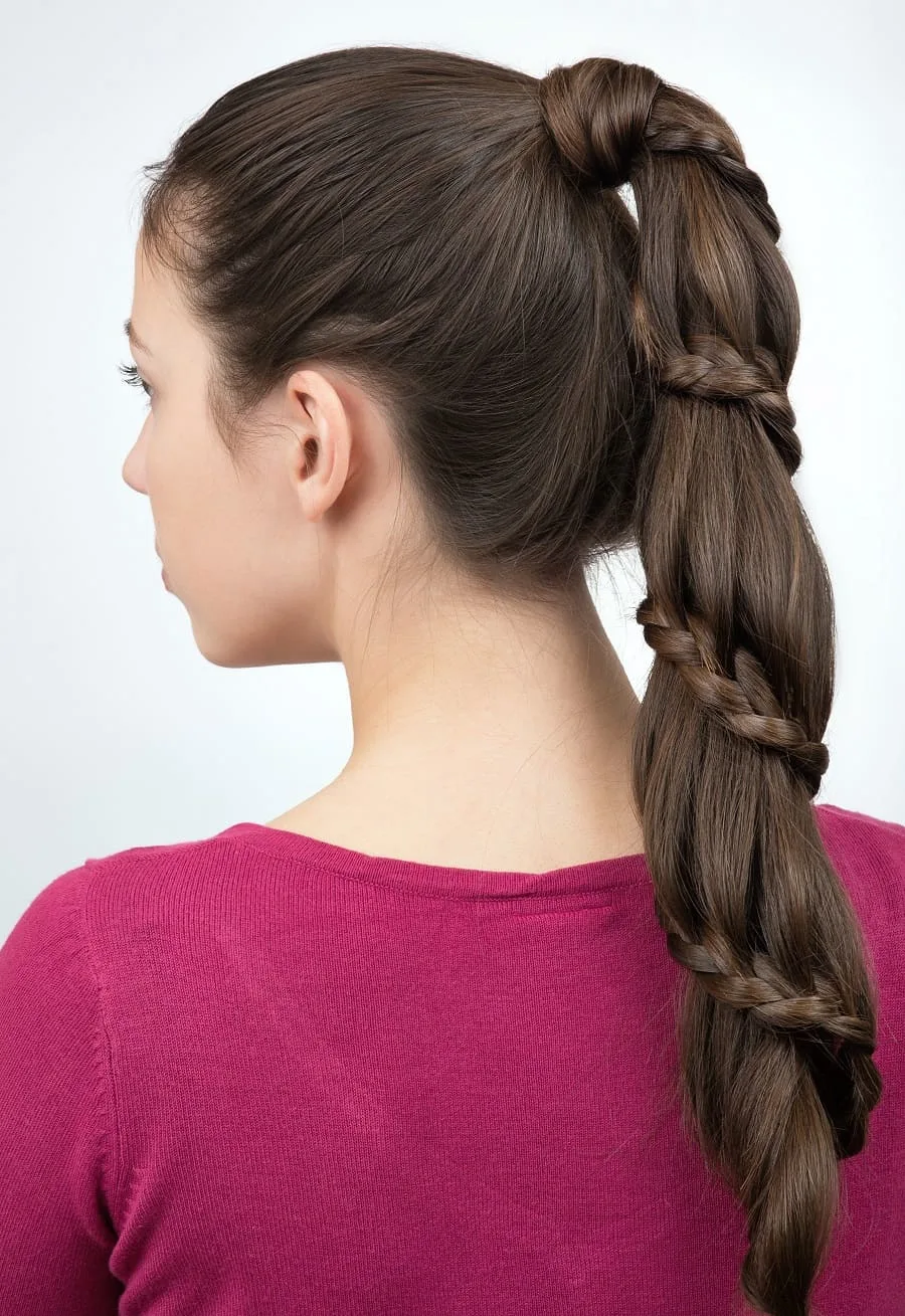 twisted braid ponytail