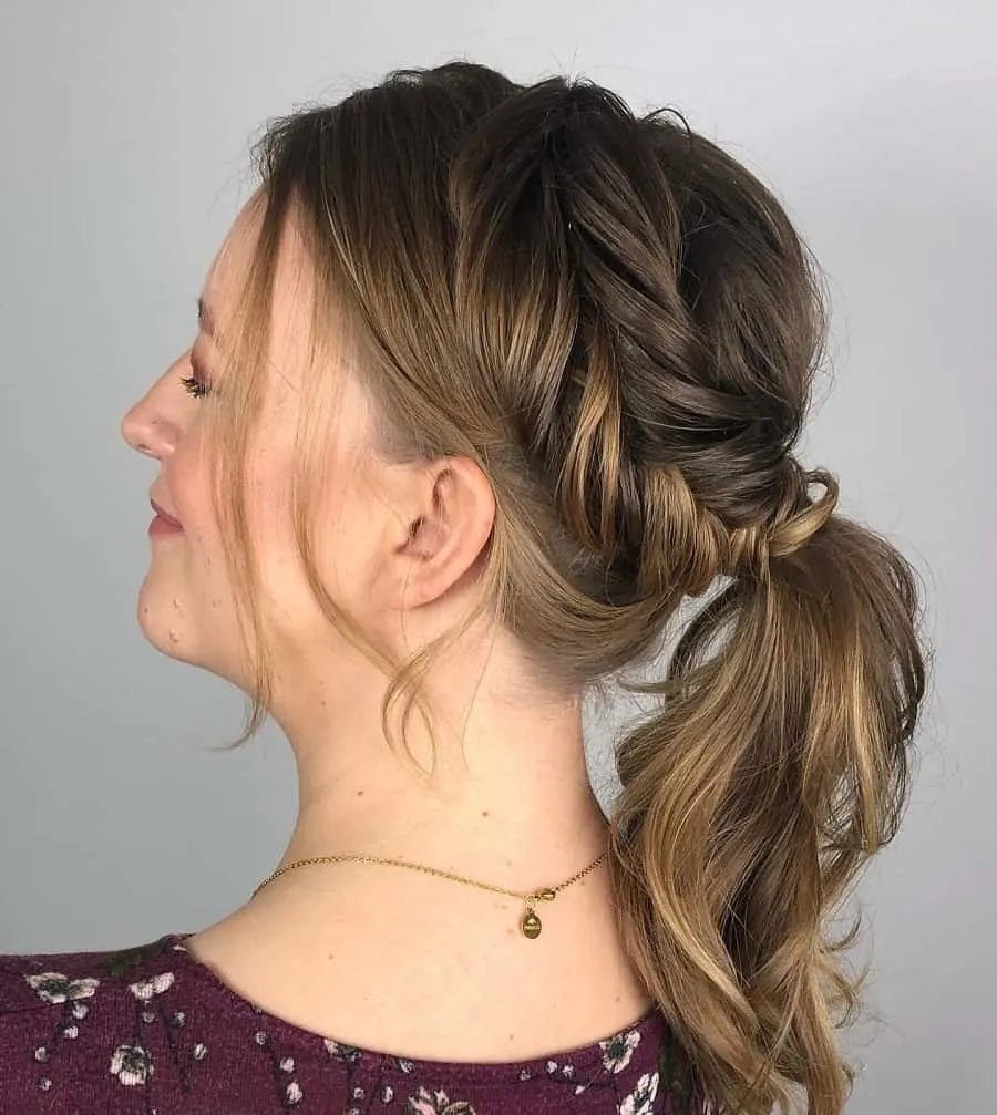 side twists ponytail