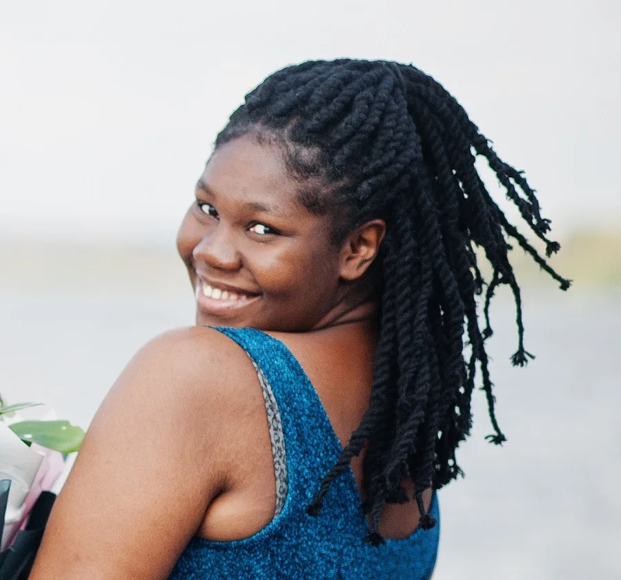 twists hairstyle for overweight black women