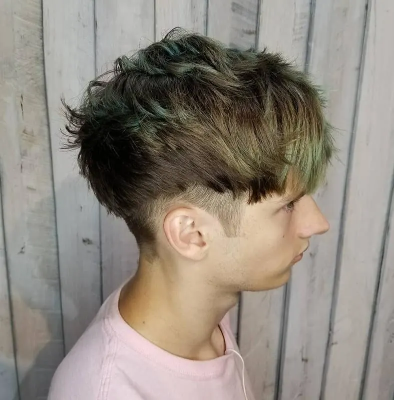 two block haircut with highlights