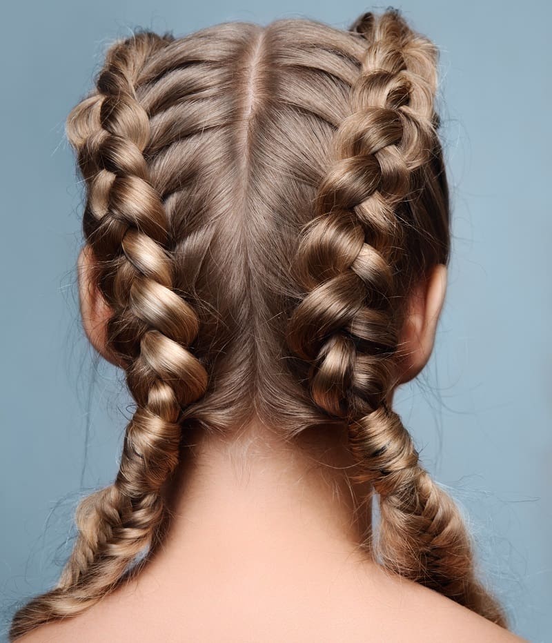 two braided hairstyle