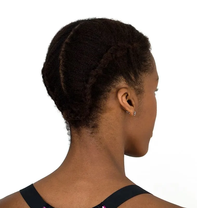 two braids for black girl with short hair