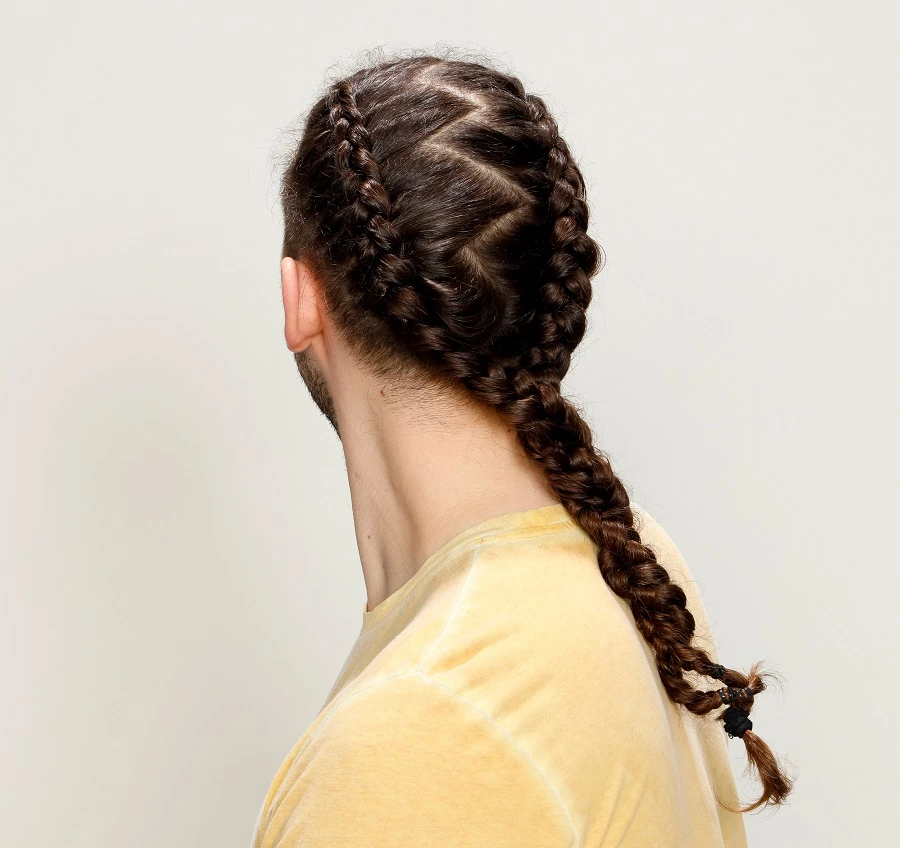 two braids hairstyle for men