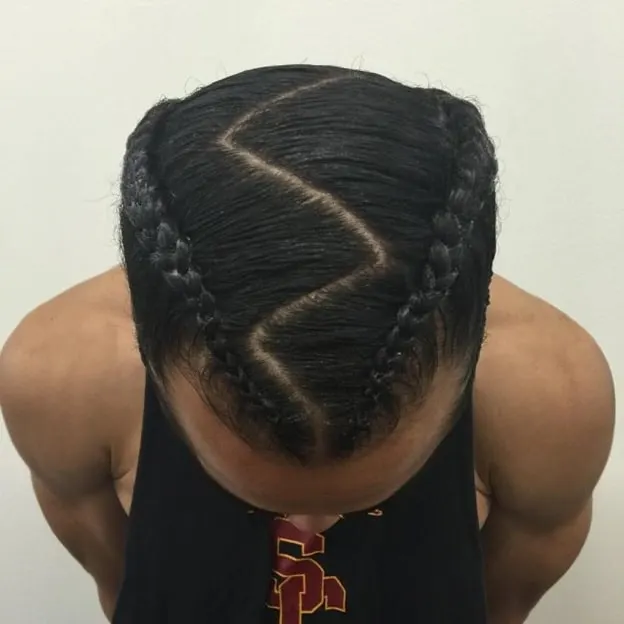 hairstyle with two braids for men