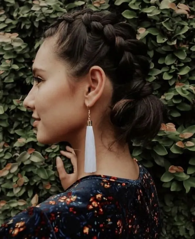 Dutch Braided Low Double Buns