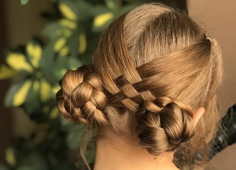 How to Style Double Braided Bun