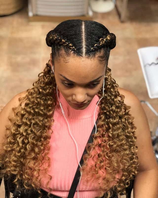 two french braids black hairstyles