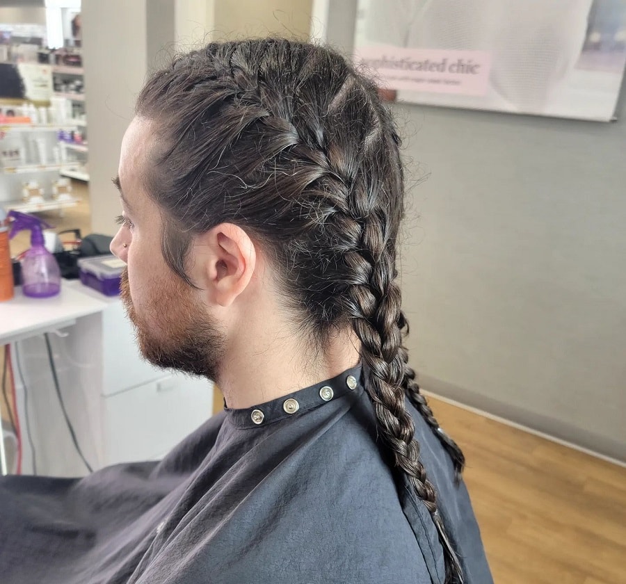 two french braids for men