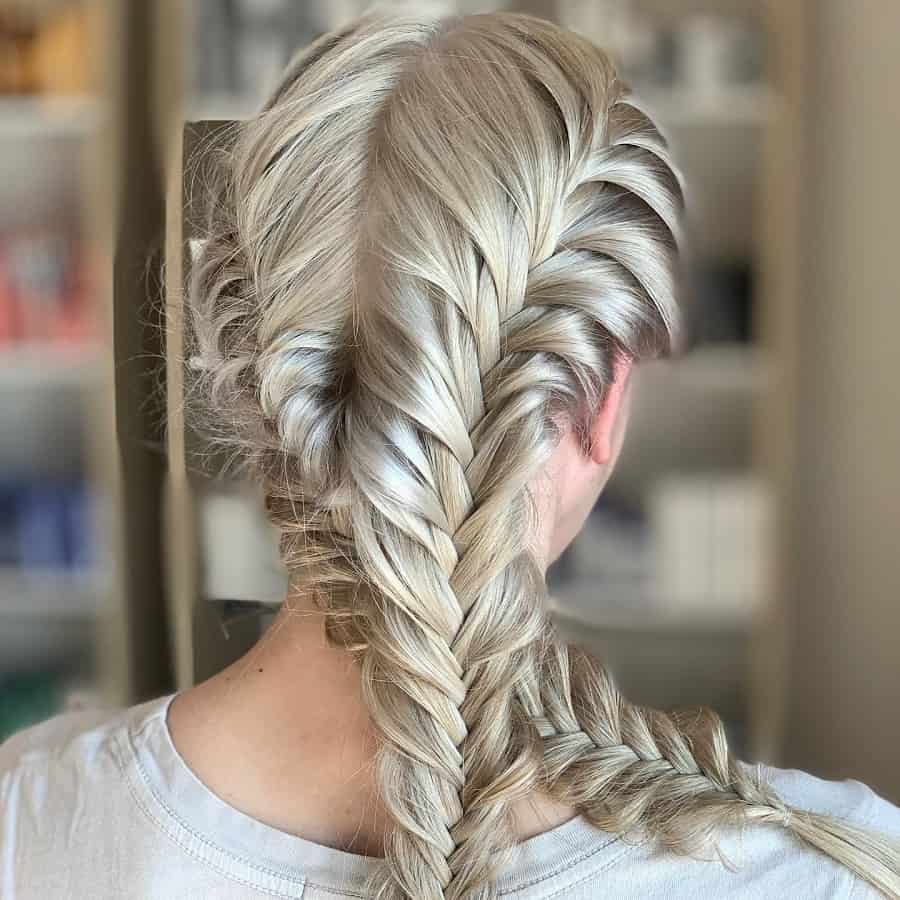 two french fishtail braids