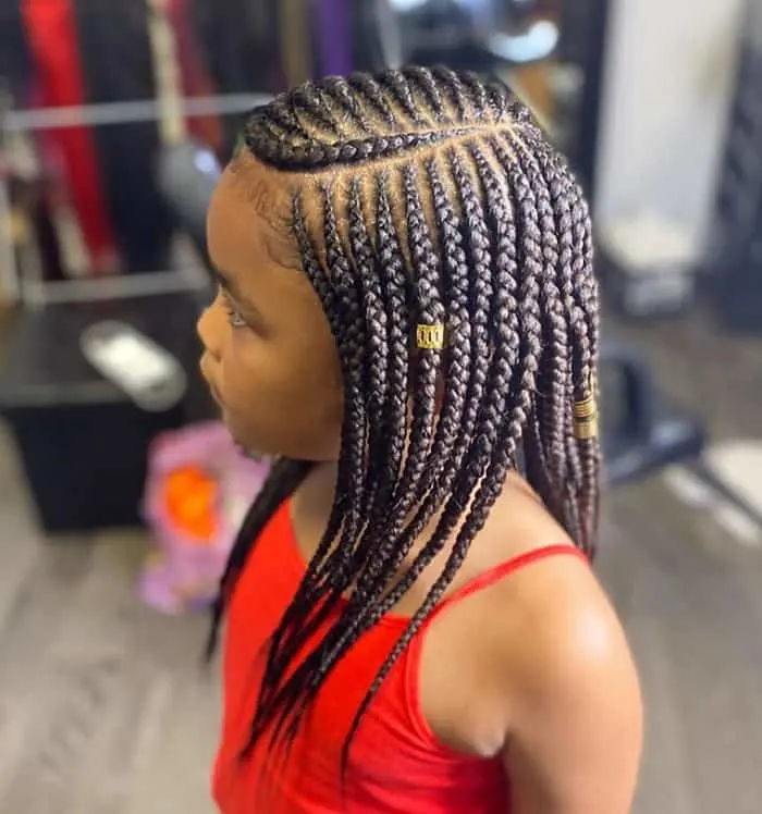 two layer braids for kids