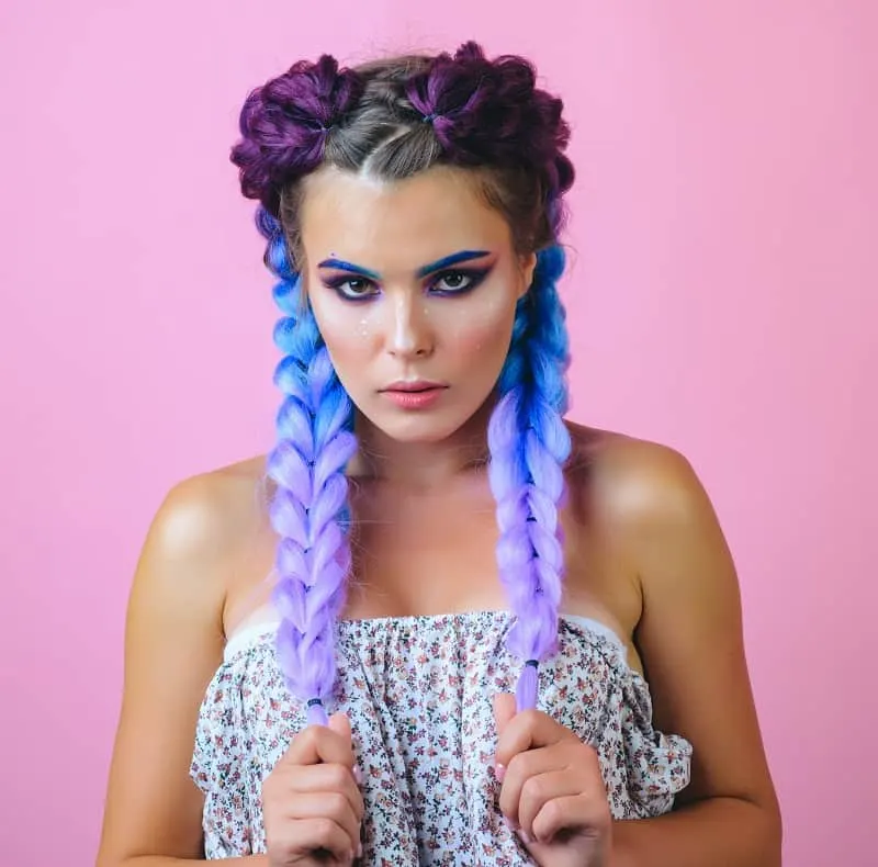 two mermaid braids