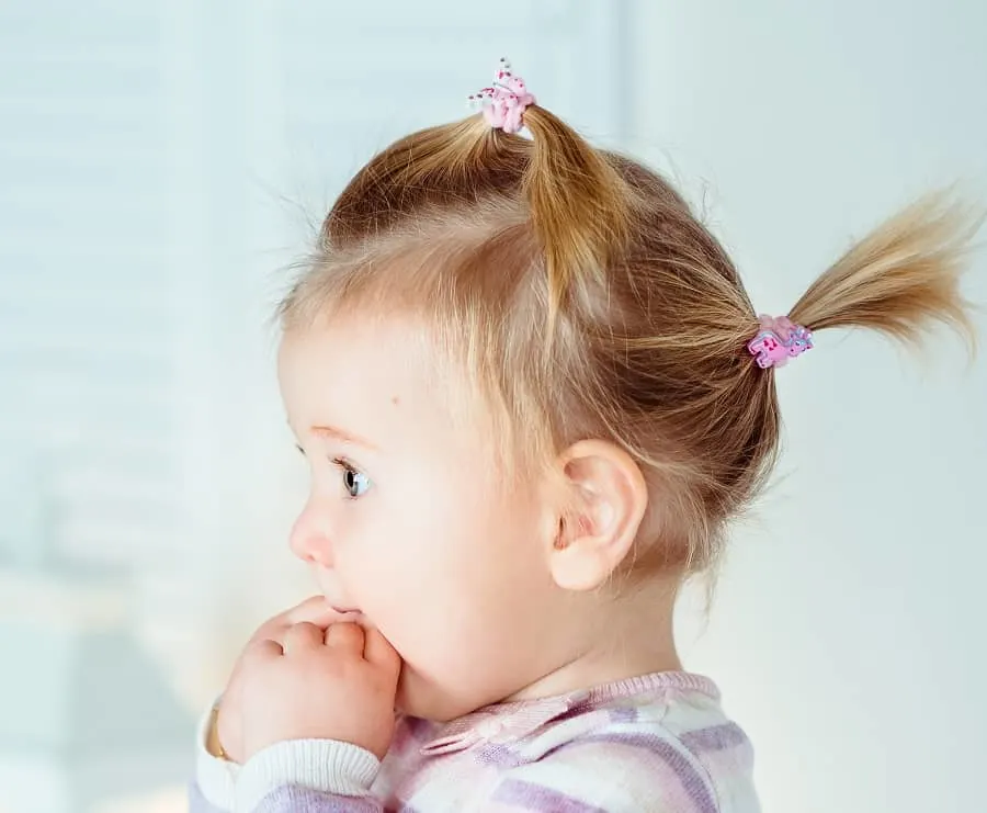 two ponytails for babies