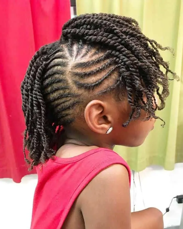 two strand twisted faux hawk 