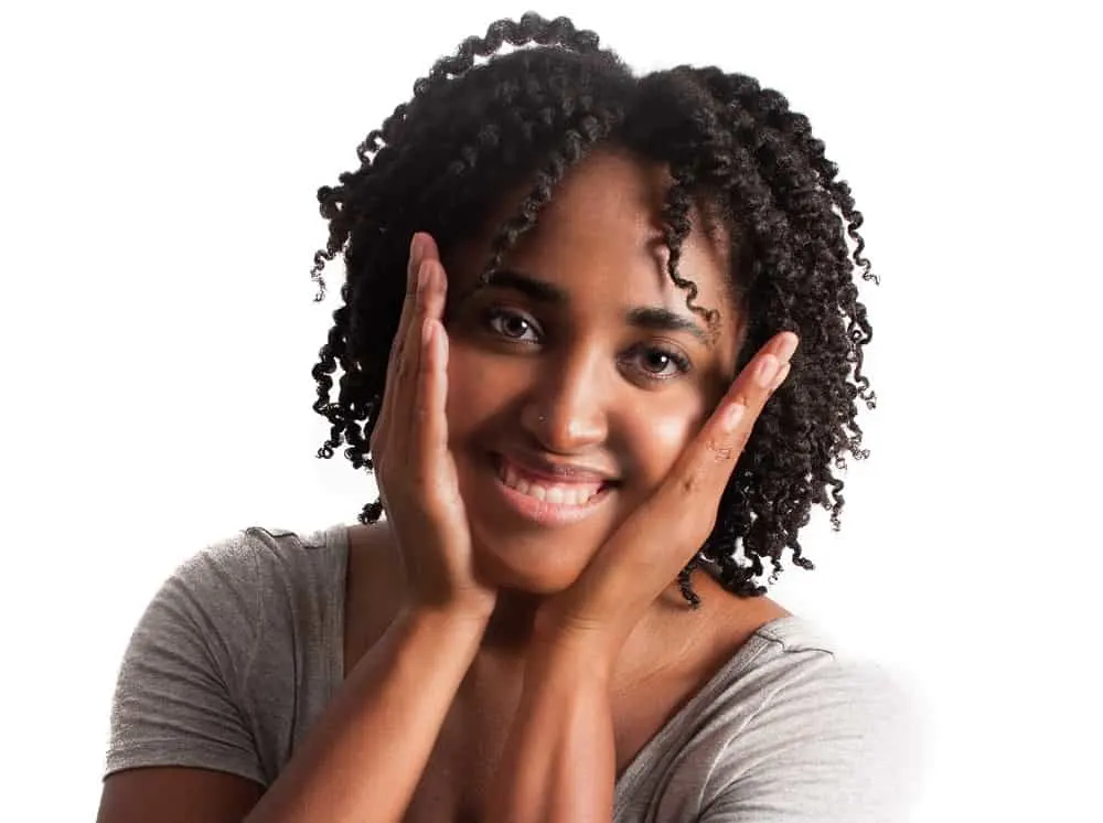 two strand twist out style on natural hair