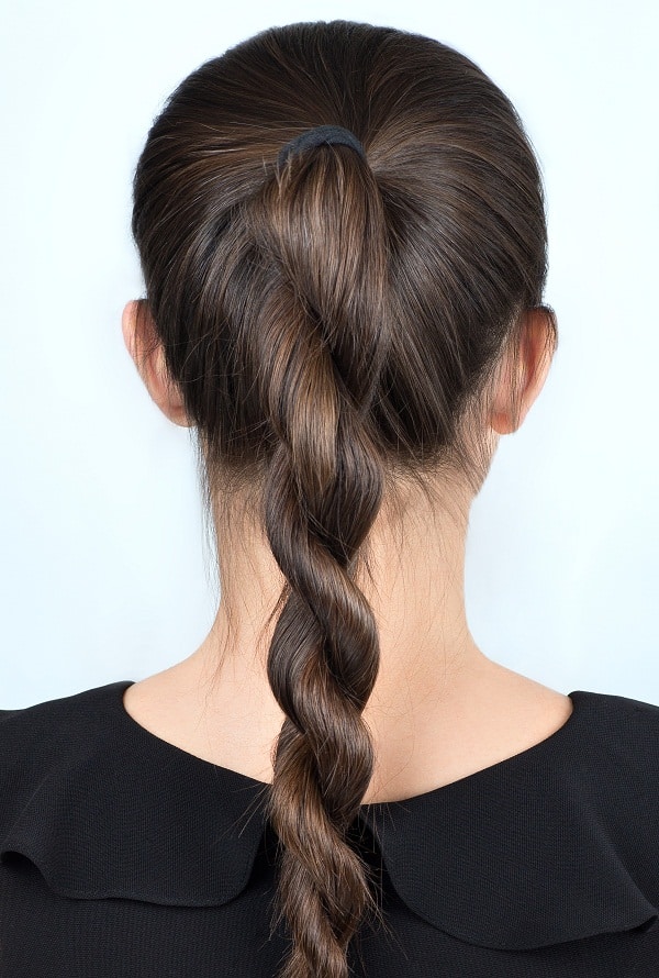 two strand twisted ponytail