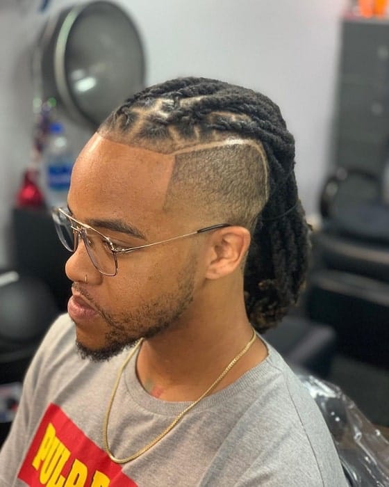 Men's mohawk with two strand twists