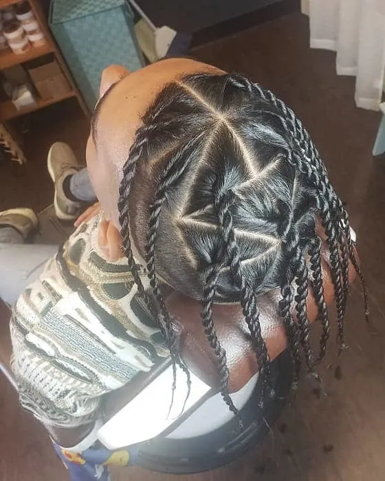 Two Strand Twists for Men with Straight Hair