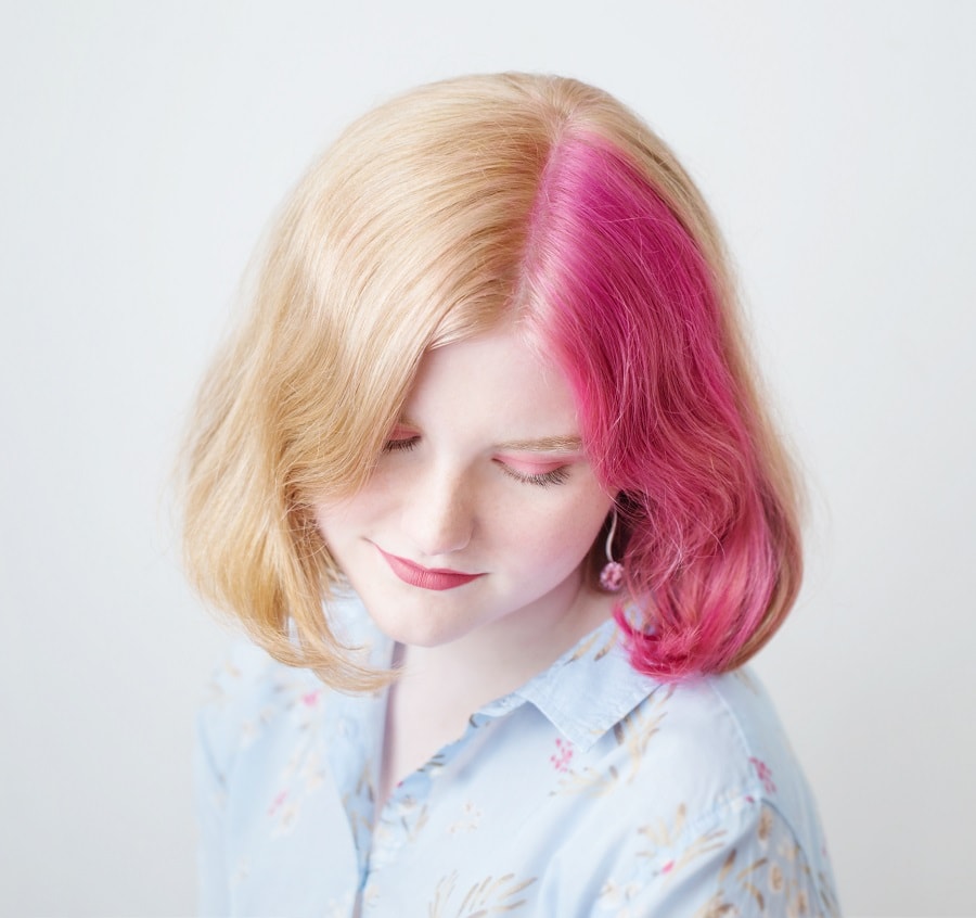 two tone hair color for teenage girls