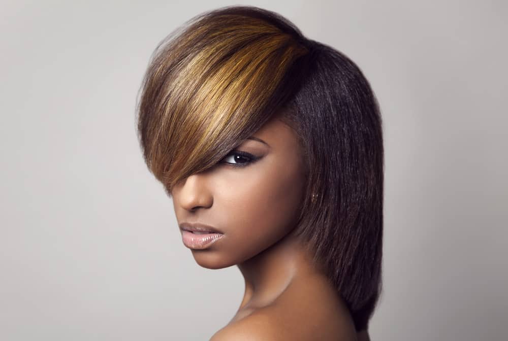 two tone hairstyle for black women