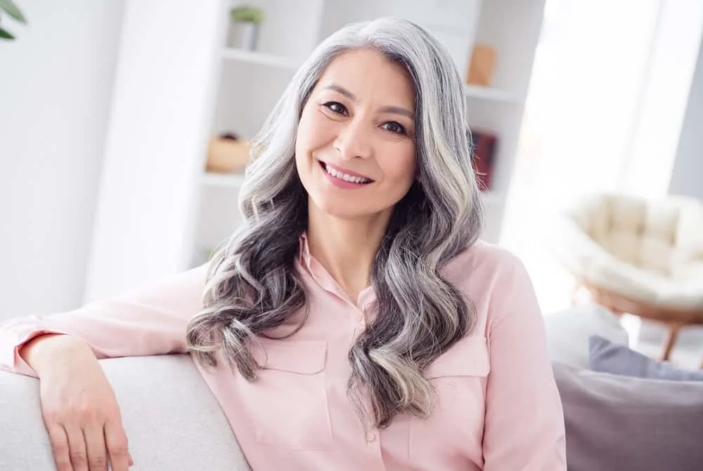 two tone hairstyle for older women