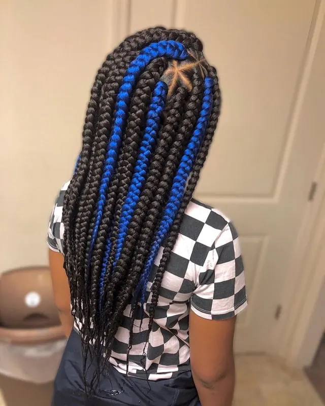 Two Tone Jumbo Box Braids