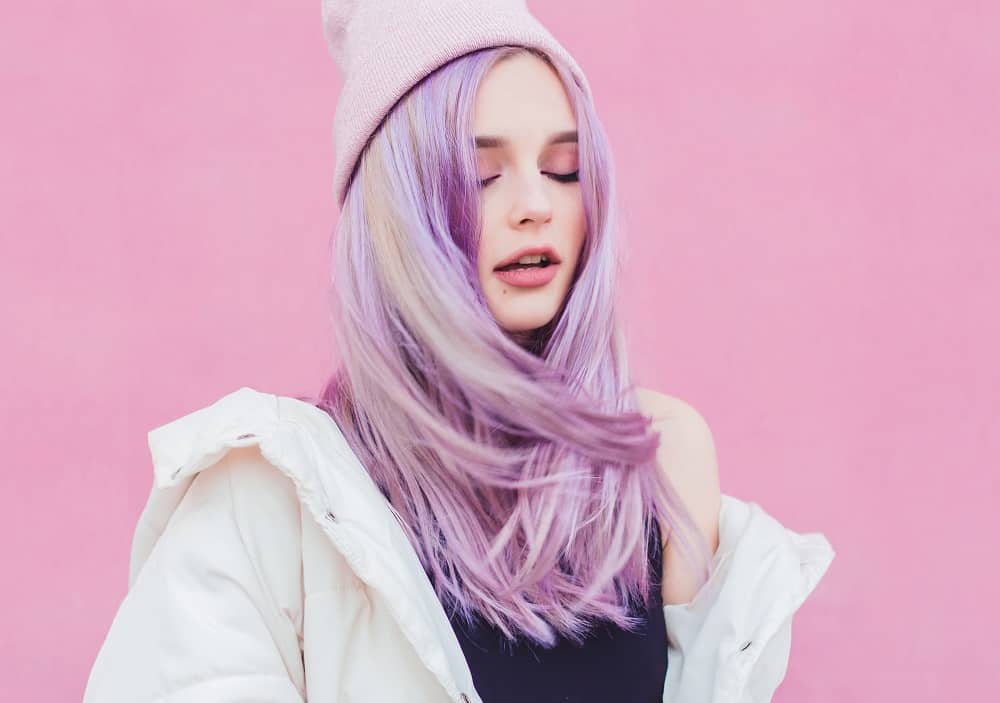 two toned pastel hair