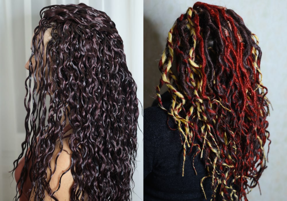 Types of crocheted hair - wavy