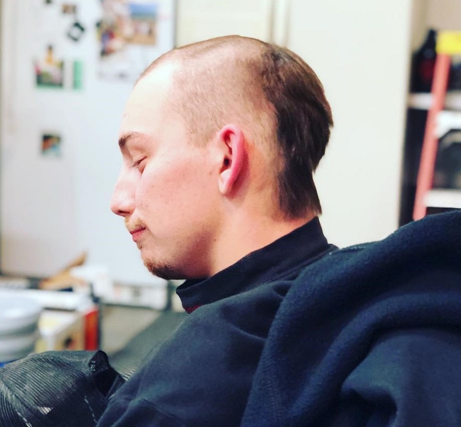 ugly mullet with shaved sides