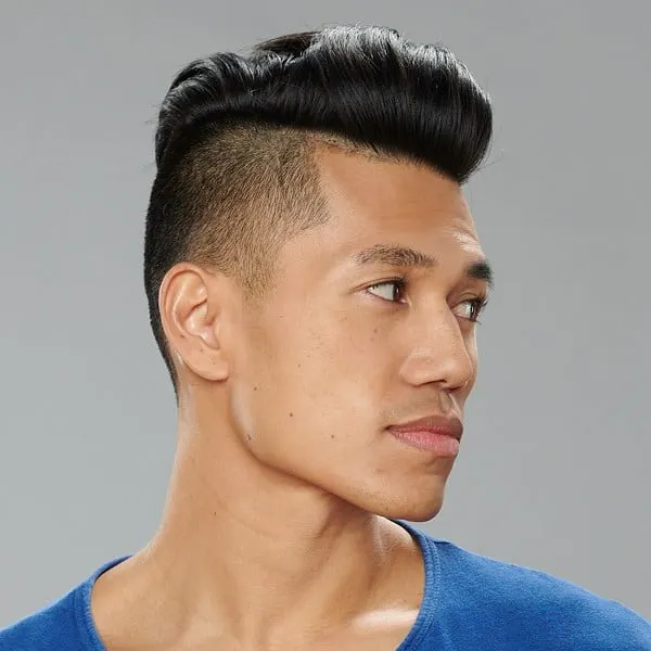 Thick Comb Over with Low Undercut