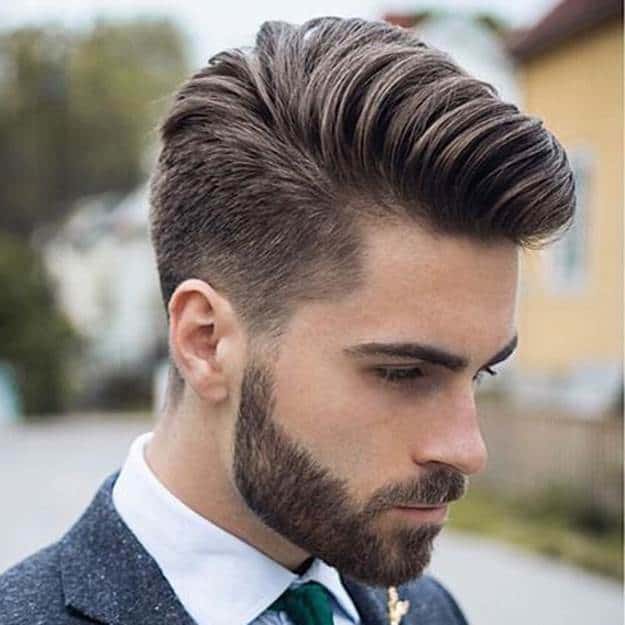 Pompadour Comb over Undercut for Men