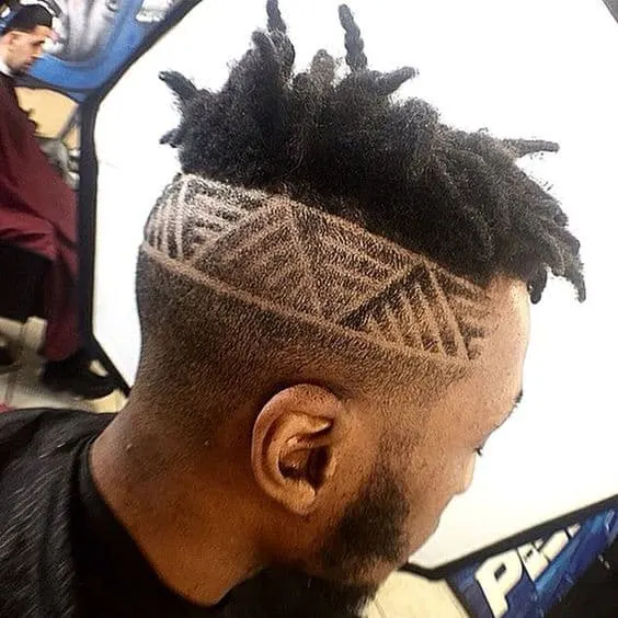 undercut dreads with design