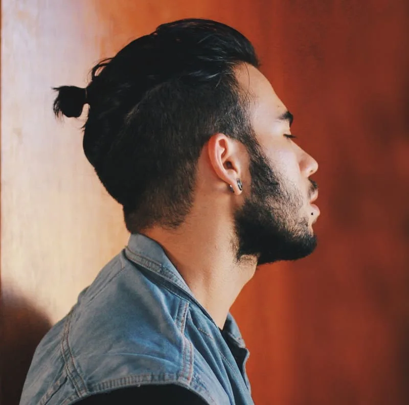 undercut for men with long hair