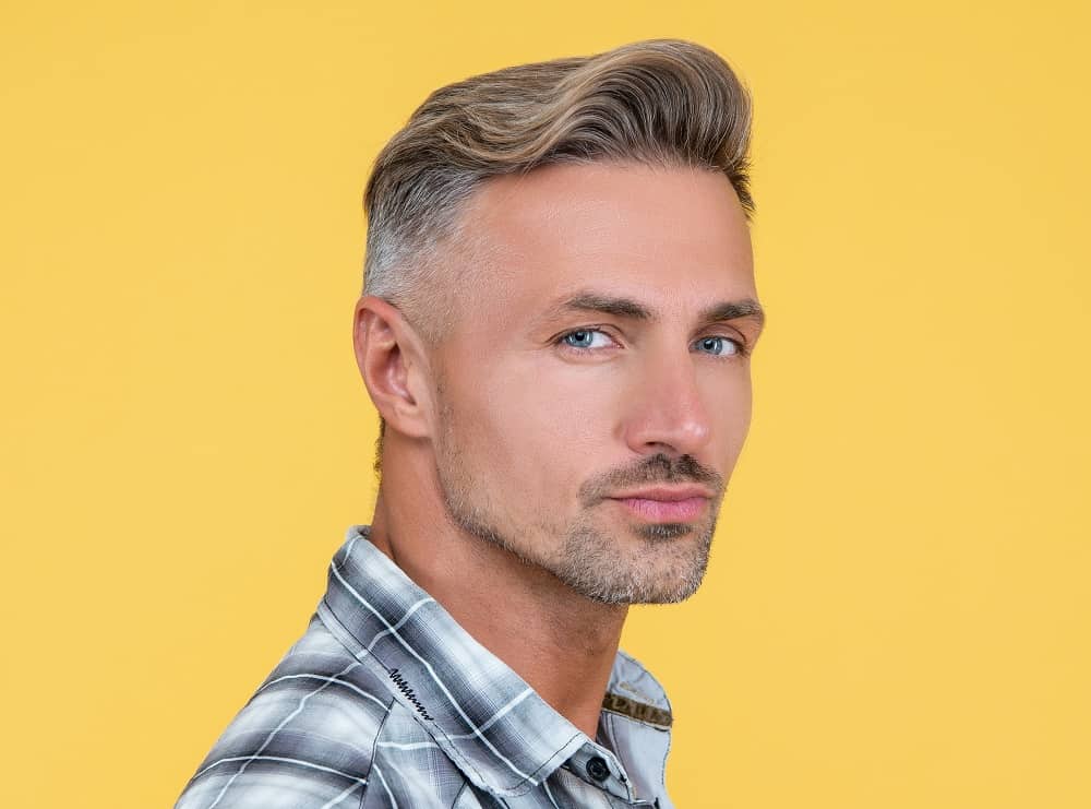 undercut for middle aged men with short hair