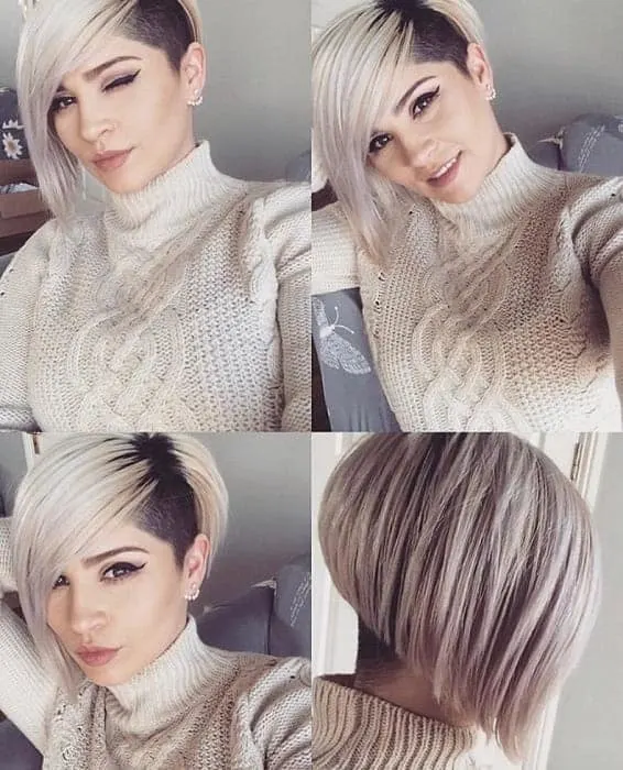 Undercut with Asymmetrical Bob for Girls